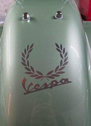 Vespa chrome laurel decal - vespa,