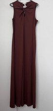 New Brown H&M Twisted Front Sleeveless Maxi Dress Womens Size M