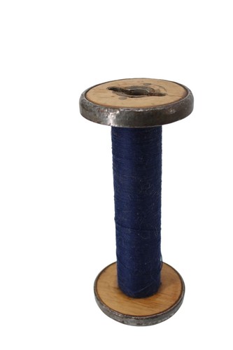 Large wooden spool blue - large,