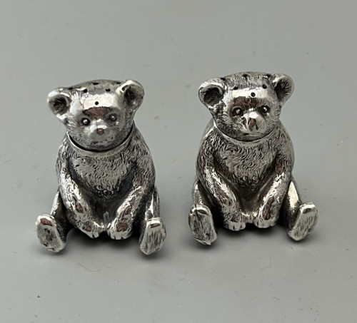 Novelty edwardian silver teddy - novelty,