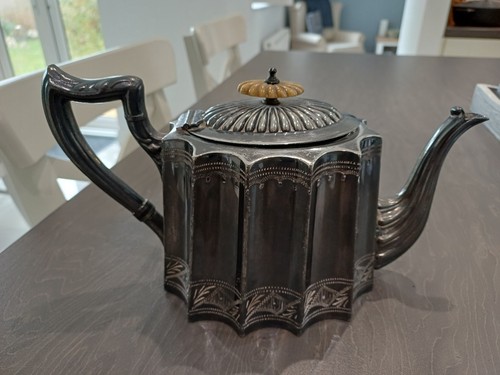 Silver plated vintage teapot - plated,