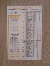 Southport v Rochdale, Division