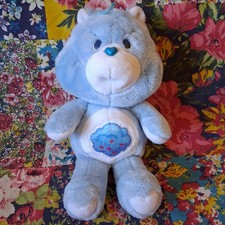 CARE BEARS 13" VINTAGE GRUMPY BEAR BLUE SOFT TOY PLUSH KENNER 1983
