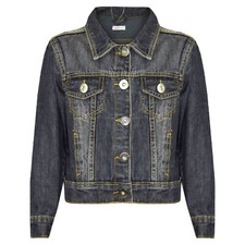 Kids Girls Black Designer Denim Style Jackets Fashion Jeans Jacket Coats 3-13 Yr