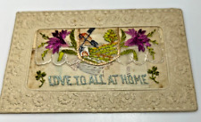 WW1 Silk Postcard Love To All