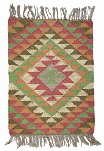 Kilim rug jute wool - kilim,