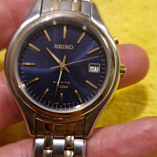 Seiko kinetic blue dial - seiko,