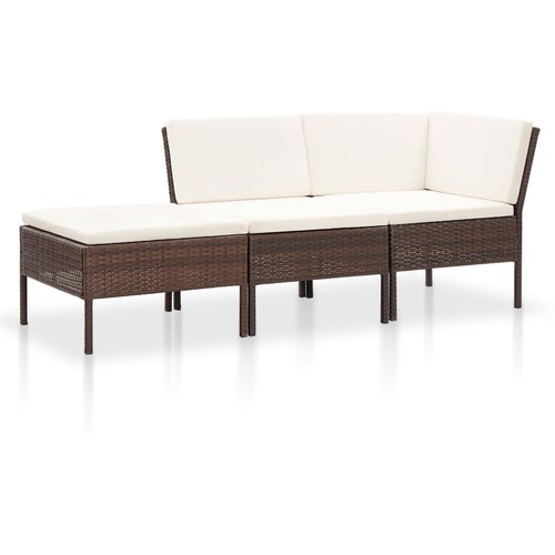 Garden lounge set - garden, brown,cream
