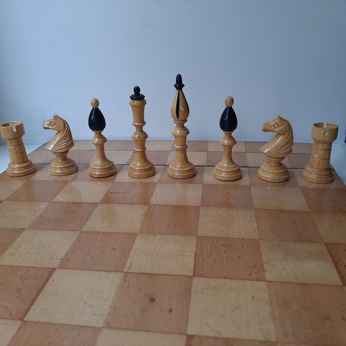 Antique vintage wooden chess - antique,