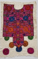 Vintage Traditional Sindhi/Kutch Tribal Hand Embroidery Mirrorwork Panel 84x57cm