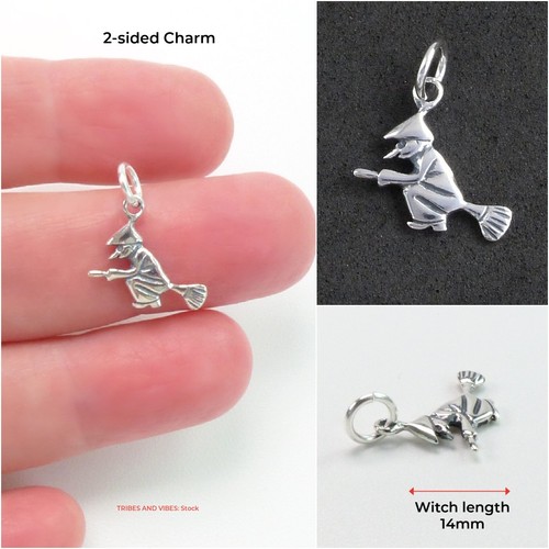 Charm flying witch broomstick - witch,