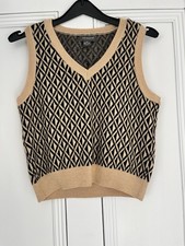 Primark Beige/black Tank Top/