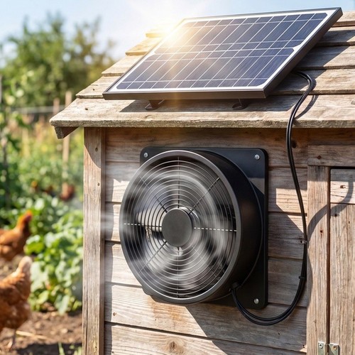 Solar fan with 160x160mm - fan,