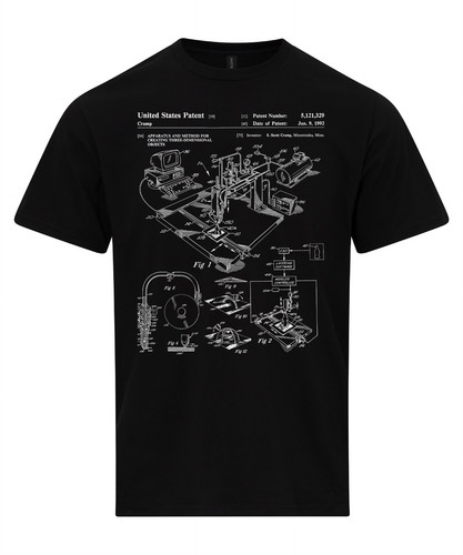 Printer patent shirt - printer,
