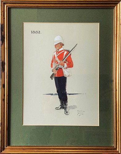 Military watercolour wash - military,
