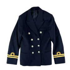 British Royal Navy Jacket Womens No 1B Class 1 Black Blazer Officers Small 84S
