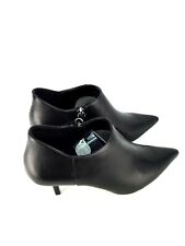 Zara Black Kitten Heel Boots