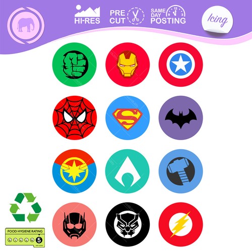 Avengers cupcake toppers - avengers,