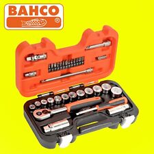 Bahco S330 1/4" & 3/8" Square Drive Socket Set with Metric Hex Profile & Ratchet