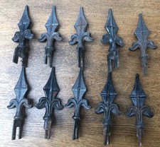 10 x Vintage Cast Iron Railing Newel Post Top Finials
