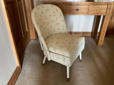 REDUCED Vintage Nursing Chair. (Lloyd Loom Design) Ivory Floral pattern.