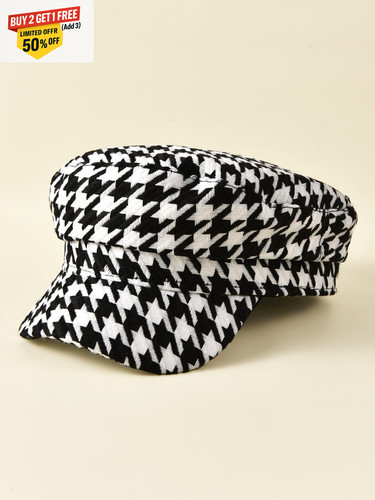 Retro check flat cap - check, vintage