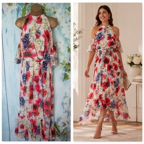 New roman poppy - floral, chiffon