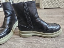 Girls Black Zara Boots Size Uk 1 (33)