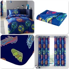 Catherine Lansfield Bright Football Children's Duvet Cover Bedroom Range Navy