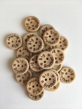 10 x Wooden Buttons 18mm Big