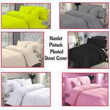 Hamlet Pintuck Pleated Quilt Duvet Cover Bedding Set - All Sizes - Luxurious