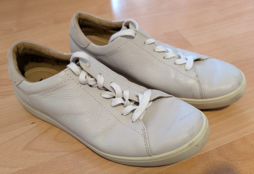 Hotter white leather trainers - leather,