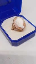 Antique 9ct Cameo Ring In Rose