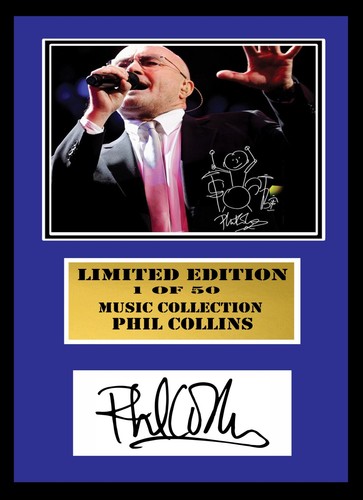 Phil collins signed - signed, framed