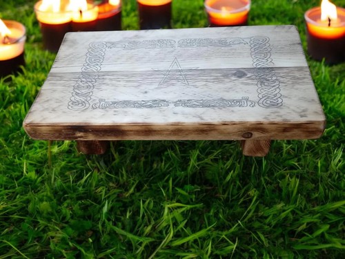 Celtic engraved altar table - engraved,