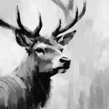 ORIGINAL STAG PAINTING - Deer