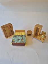Vintage Dolls House Bedroom Furniture & Accessories, By Dol-Toi. Collectors Set.