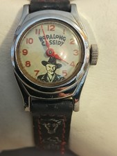 Hopalong Cassidy Rare Vintage Watch In Working Order with Original Strap