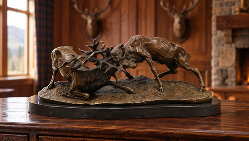 Large bronze sculpture two - large, of