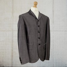 Limited Edition Pretty Green Black Label Grey Sheen Blazer Size Medium