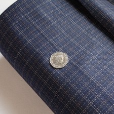 Fine Wool Mix- Navy- Check- 150cm / 60" Wide- £12.99mt