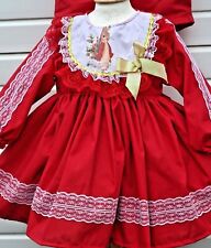 DREAM 0-8 years BABY GIRLS Red gold Peter Rabbit traditional romany twirly dress