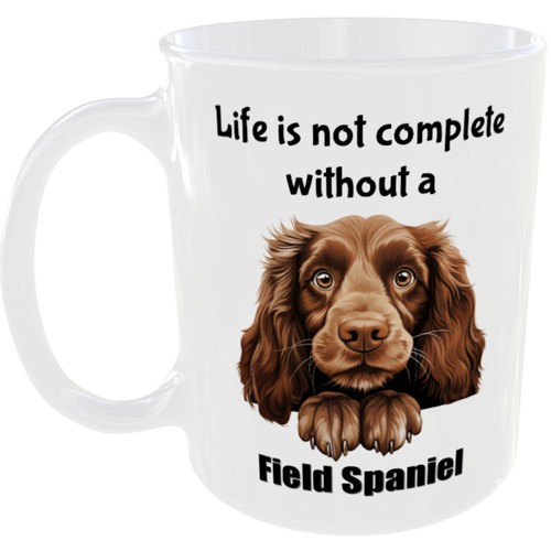 Field spaniel mug dog breed - spaniel,