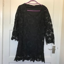 Damart Black Crochet Dress UK