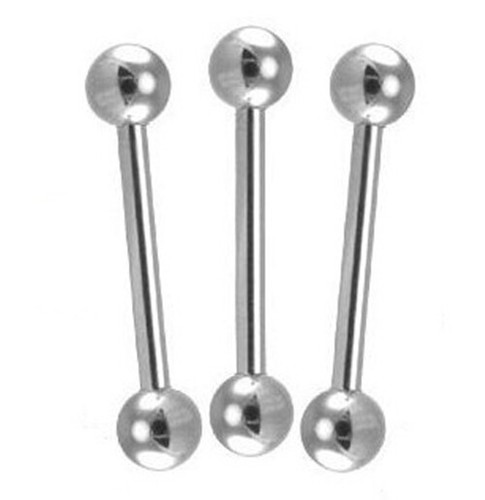 Straight barbell tongue nipple - barbell,