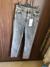 Zara High  Rise  Washed Grey