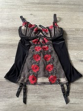 Ann Summers Caged Rose Black &