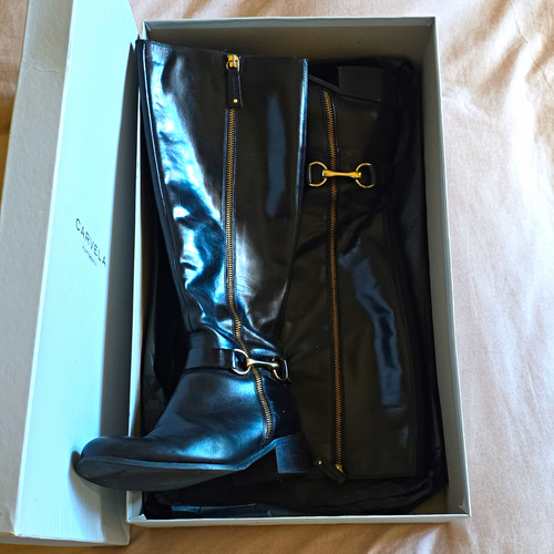 Carvela waffle black leather - waffle,