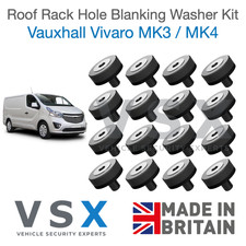 FOR VAUXHALL VIVARO MK3 MK4 ROOF RACK HOLE BLANKING PLUGS KIT W/ BOLTS & WASHERS