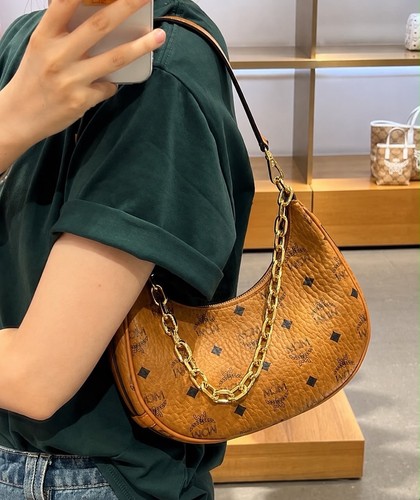 Mcm cognac visetos hobo - cognac,